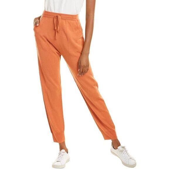 St. John Women’s Wool-Blend Cropped Sweatpant in Orange Sz M - Picture 1 of 7